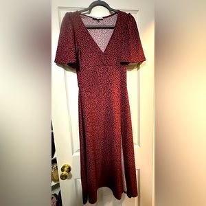 Velvet torch, XL dress with slit